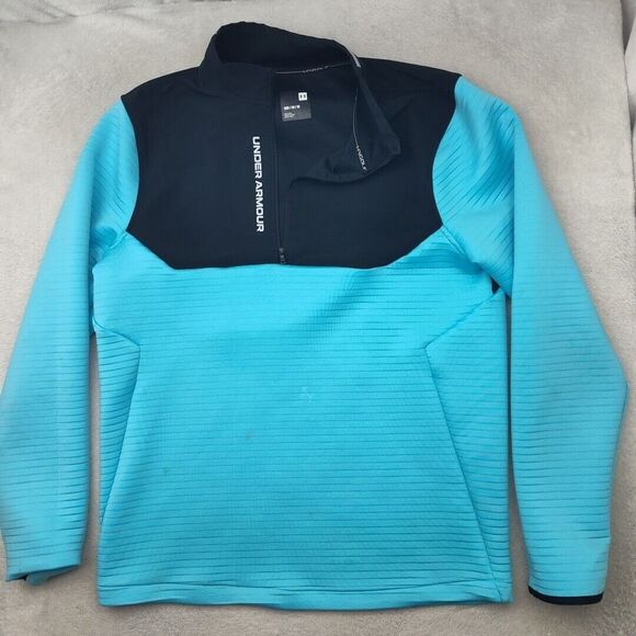 Under Armour Shirt Men Medium Blue Storm Quarter Zip Golf‎ Daytona Tech 1366280 - Picture 2 of 11